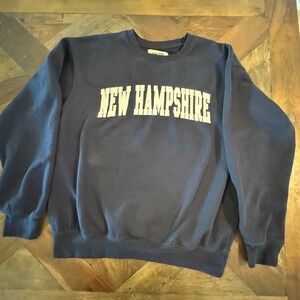 New York Popular Navy Blue New Hampshire Graphic Sweatshirt‎ XL